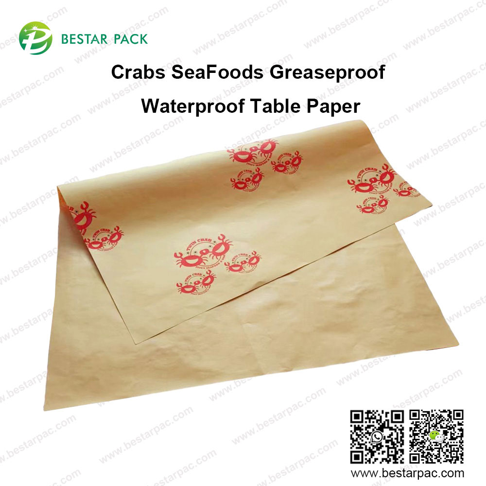 Crabs Seafoods Greaseproof Waterproof Table Paper