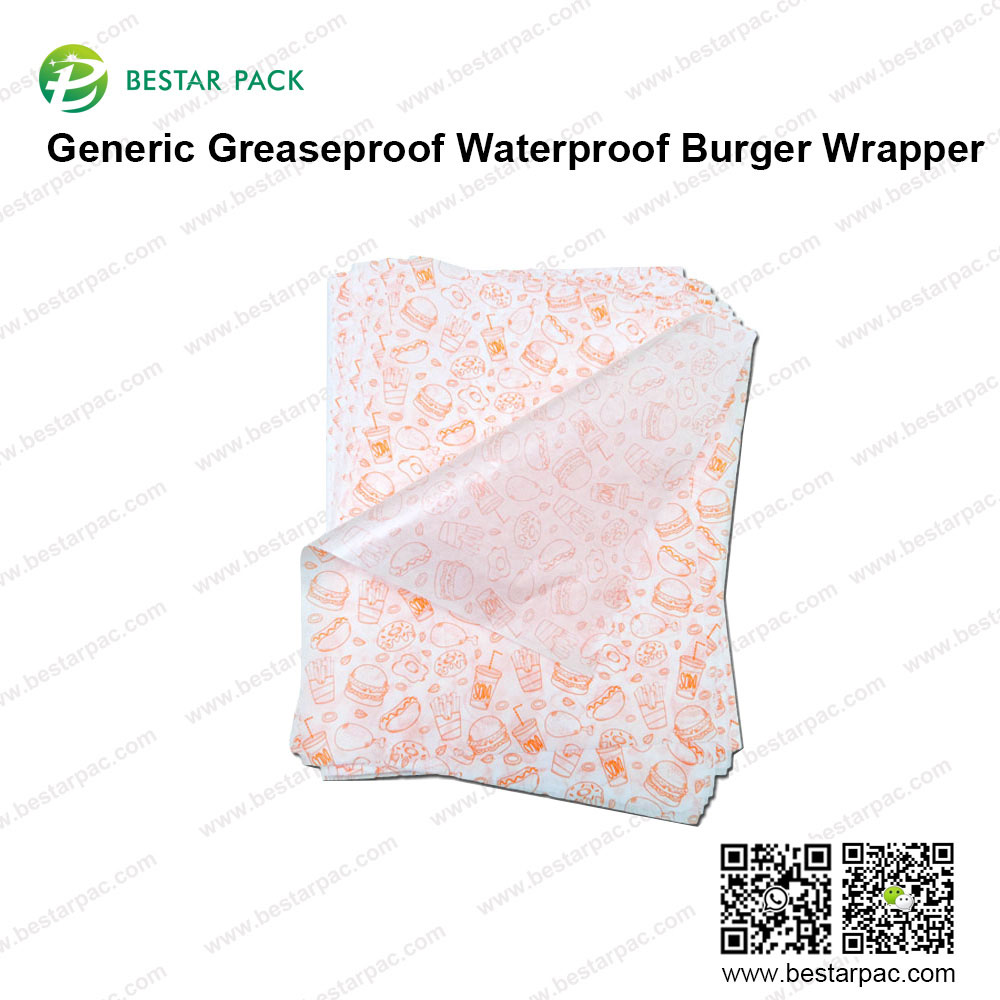 Generic na Greaseproof na Waterproof na Burger Wrapper