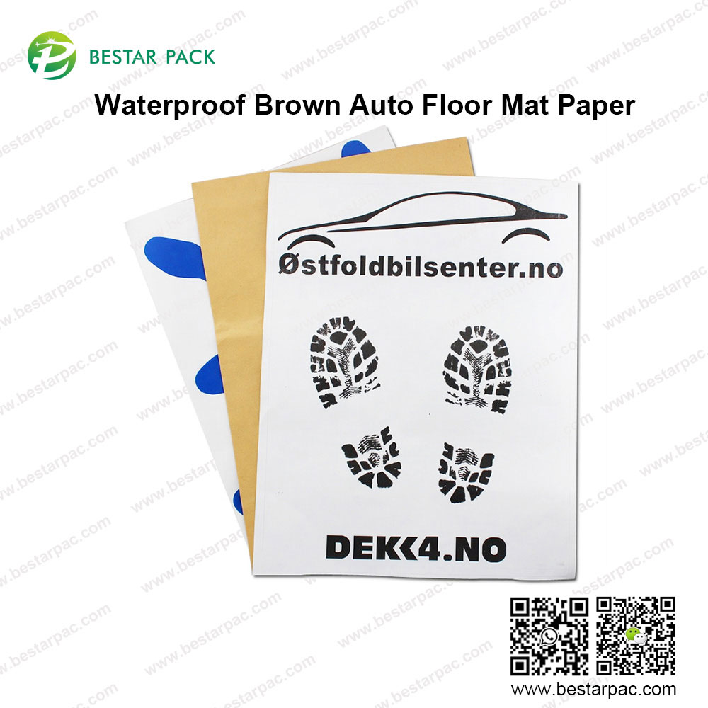 Waterproof Brown Auto Floor Mat Paper